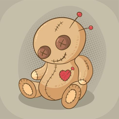 Brown Voodoo Doll Vector