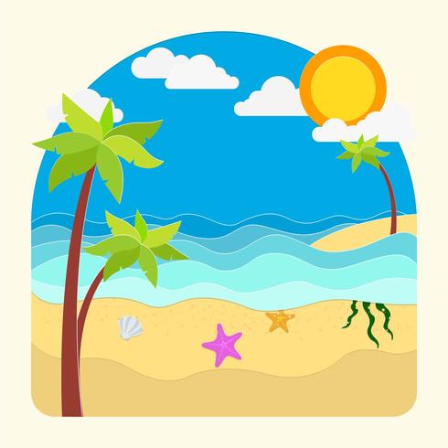 Playa, Papercraft vector