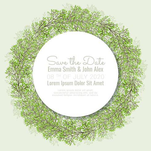 Vector Save the Date Wreath