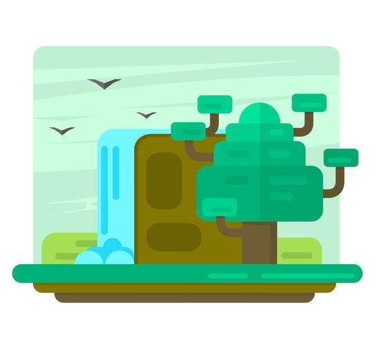 Diseño de paisaje plano vector