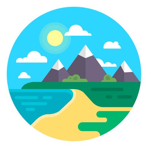 Beach Landscape vector