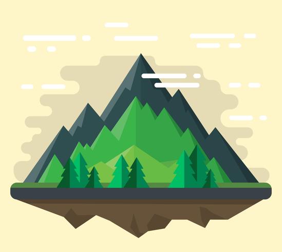 Diseño de paisaje plano vector