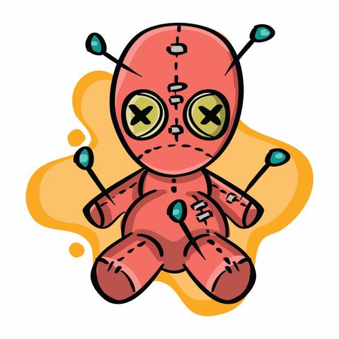 Cute Voodoo Doll vector