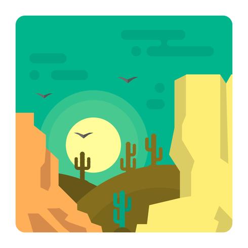 Western Desert Landscape vector