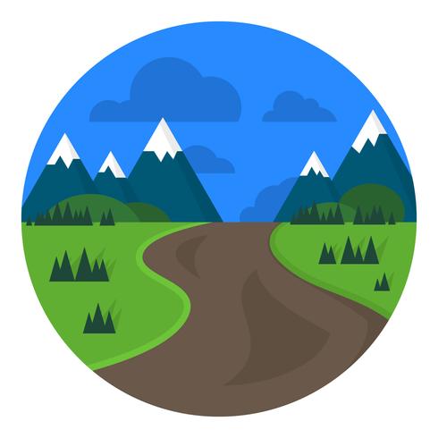 Diseño de paisaje plano vector