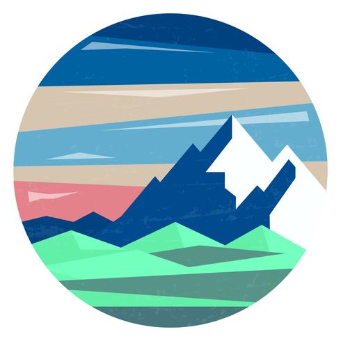 Diseño de paisaje plano vector