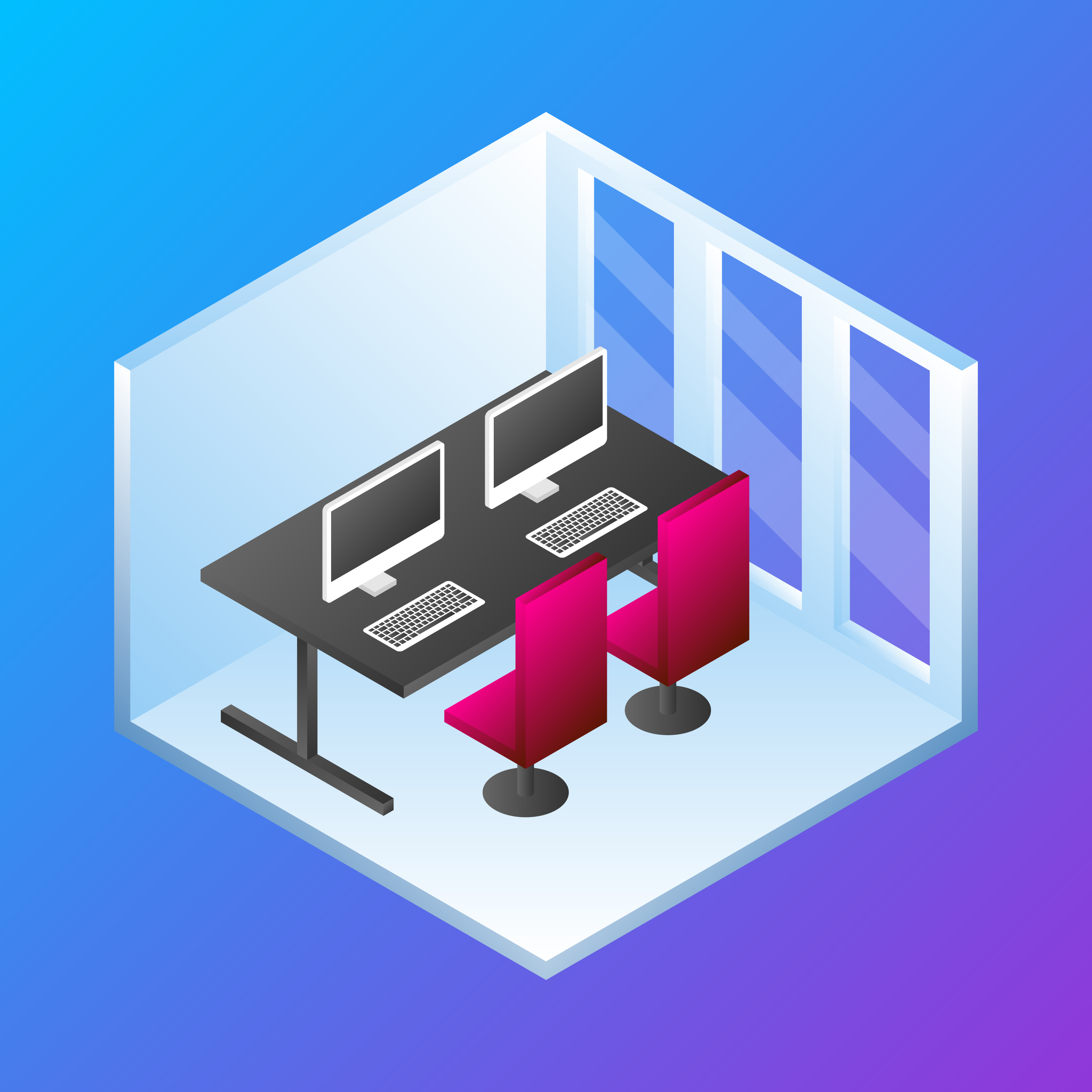 Download Home Office Concept Isometric Vector Illustration ...