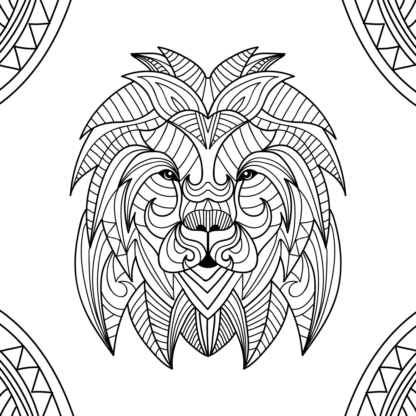 Download Coloring Book Lion Animal 217528 Vector Art At Vecteezy