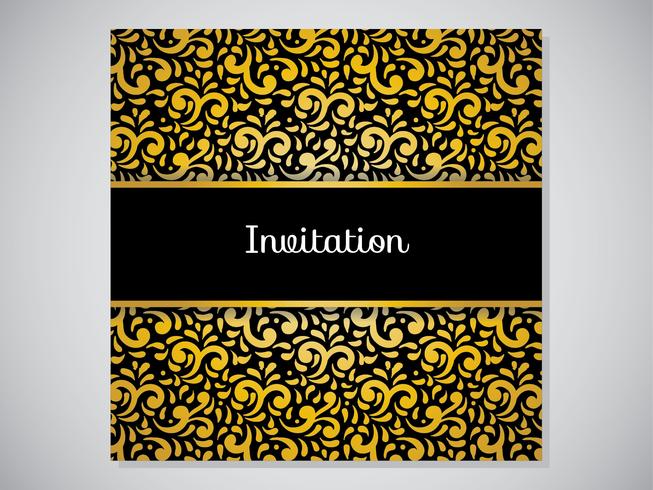 Elegante invitación decorativa abstracta vector