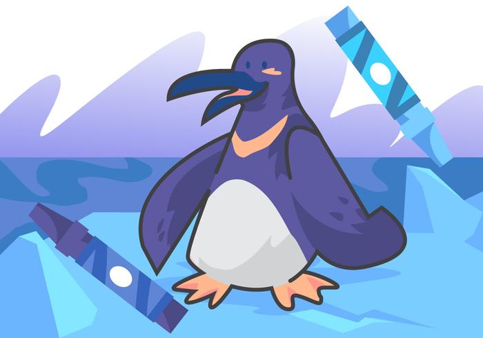 Coloring Book Penguin vector