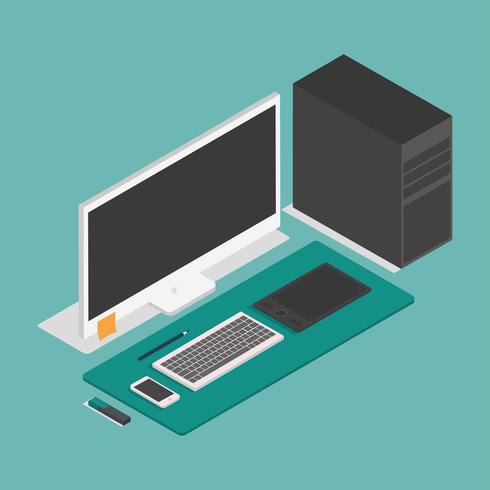 Workspace Isometric Vector