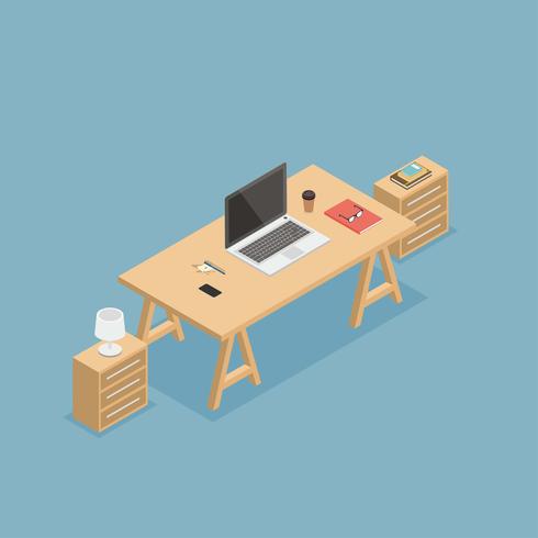 Workspace Isometric vector