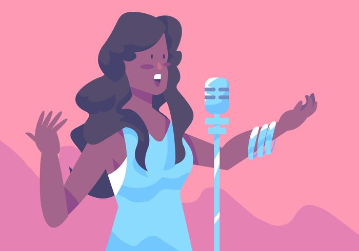 Cantante de Mujeres de Color vector