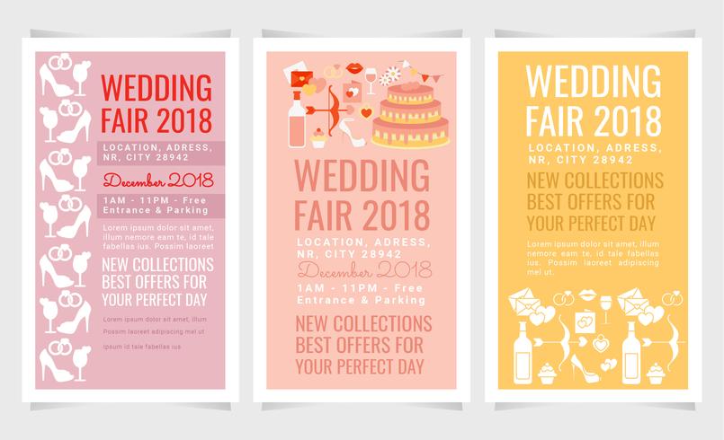 Vector Wedding Fair Flyers