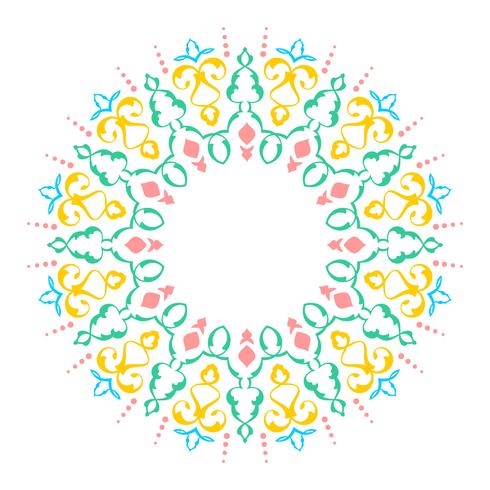 Ornamentos decorativos Mandala Vector de fondo blanco