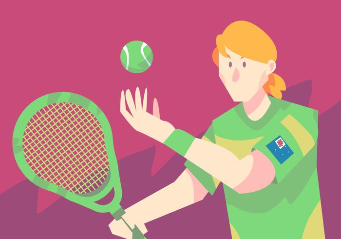 Jugador de tenis australiano vector