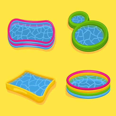 Colección de vectores inflables para piscina