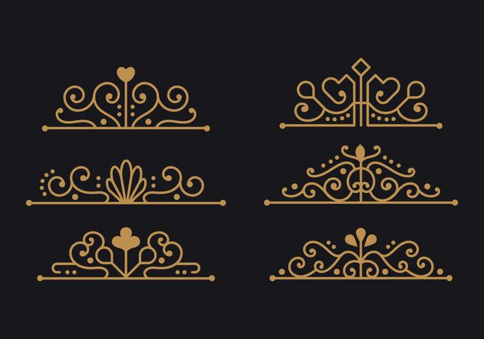 Ornamento minimalista de la colección de España para los elementos del diseño vector