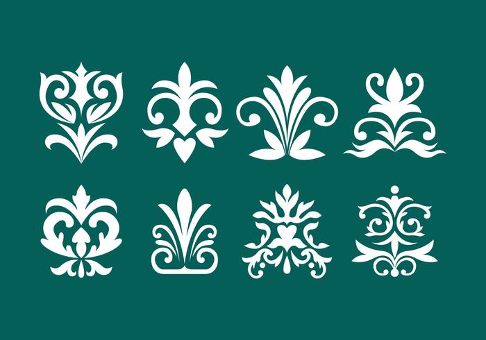 Colección de elementos ornamentales decorativos vector