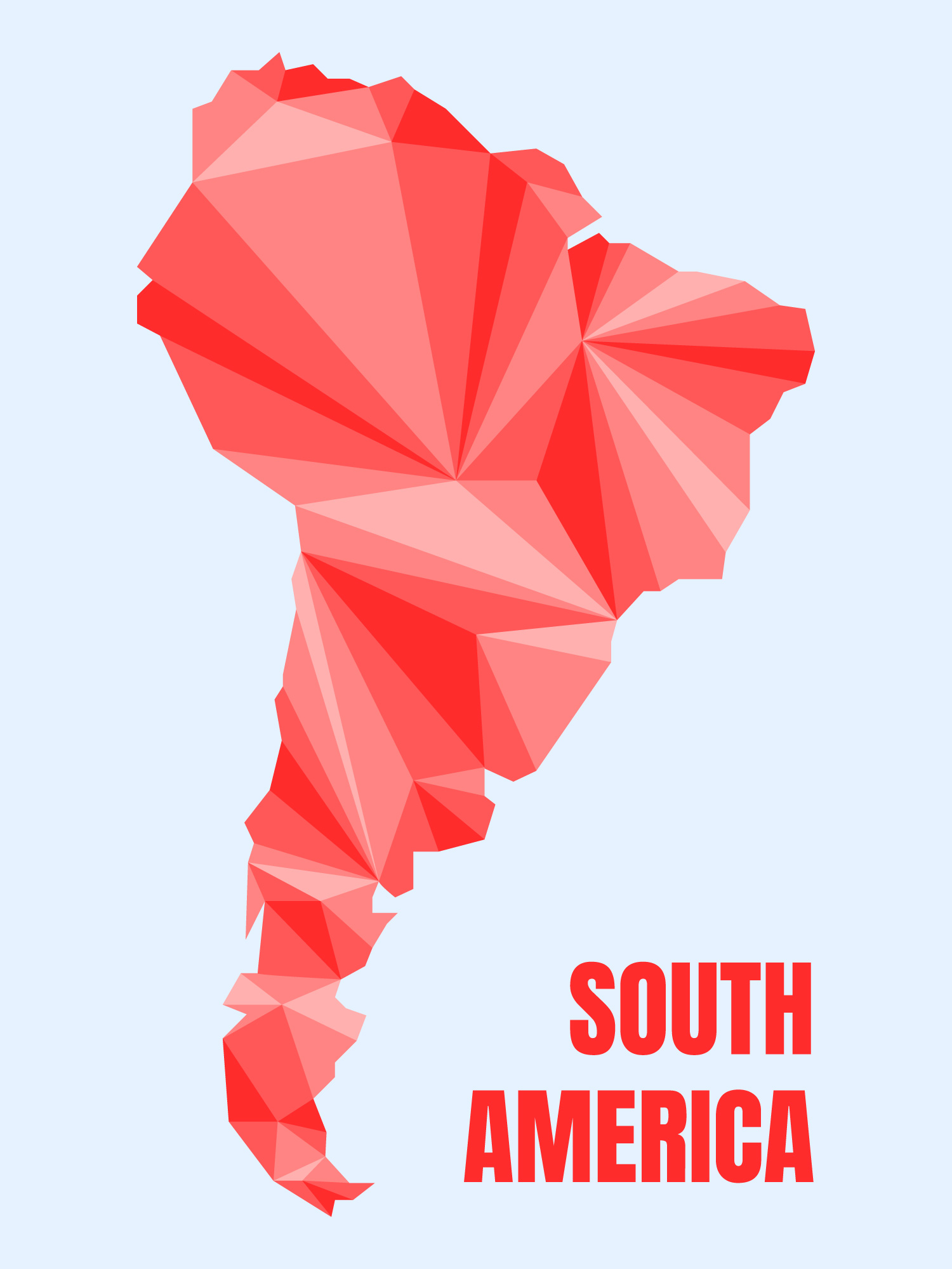 Unique Modern South America Map - Unique Modern South America Map Vectors