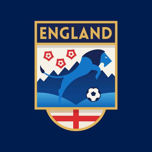 Insignias de fútbol de la Copa Mundial de Inglaterra vector