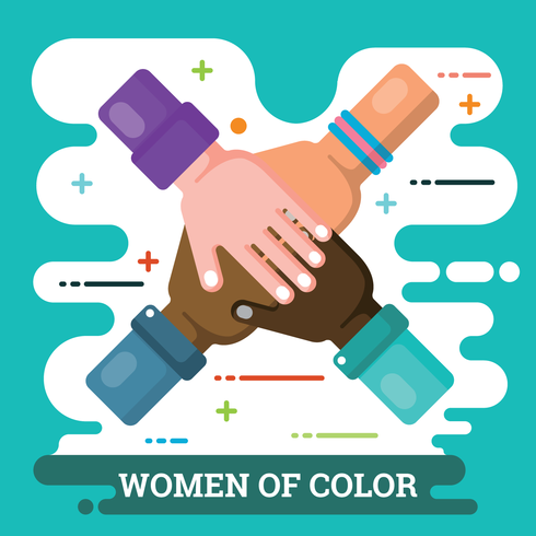 Mujeres de color vector