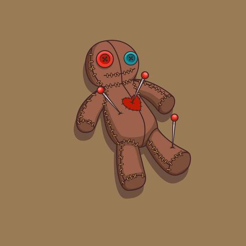 Voodoo Doll Vector Illustration