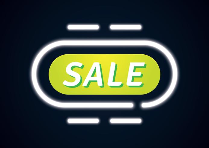 Glowing Banner Sale vector