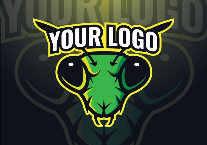Mantis Head Mascot vector