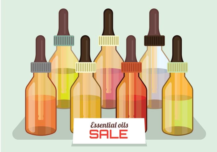 Vector de venta de aceites esenciales