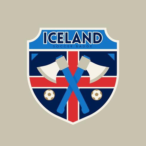 Insignias de fútbol de la Copa Mundial de Islandia vector