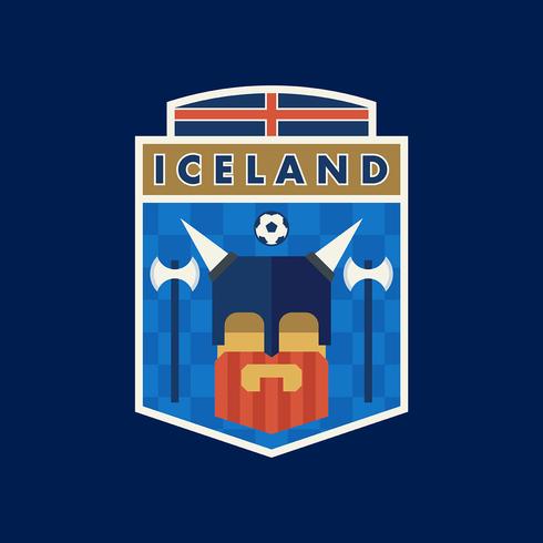 Insignias de fútbol de la Copa Mundial de Islandia vector