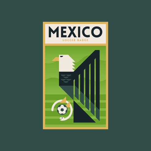 Mexico World Cup Soccer Badges vector