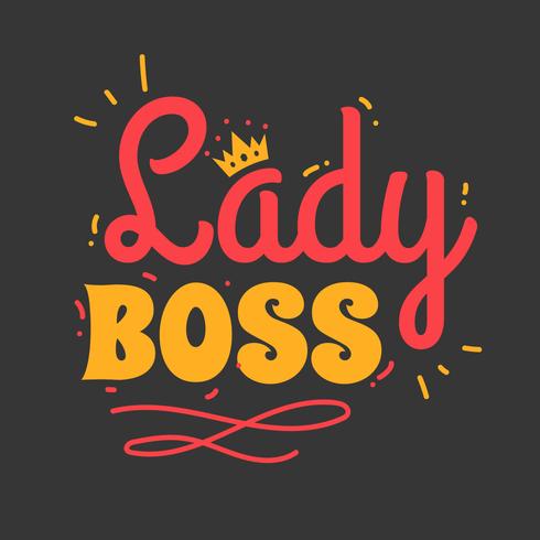 Lady Boss Typography vector