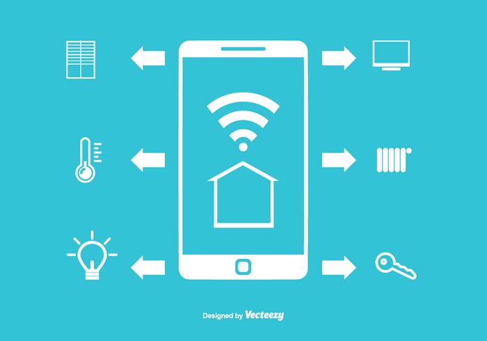 Ilustración de Vector de tecnología casera