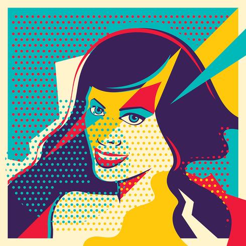 woman pop art vector