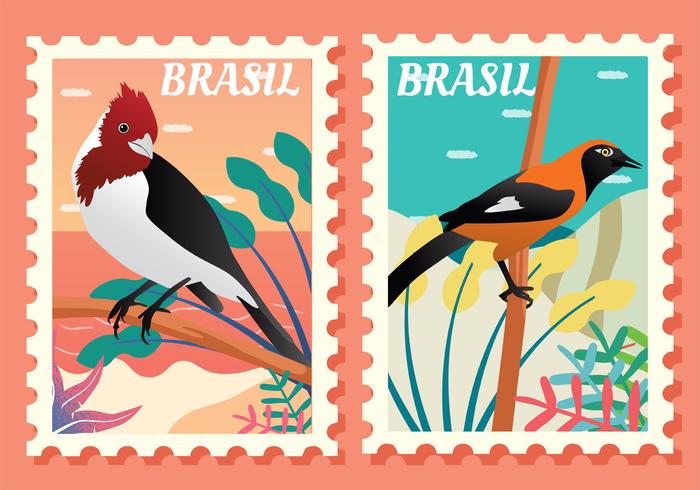 Brasil Postage  Vector Pack