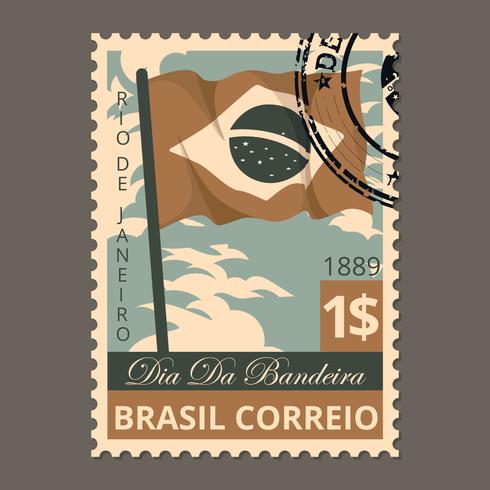 Brasil Postage Stamp vector