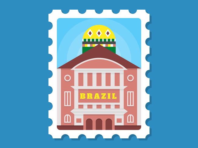 Beautiful Brasil Postage Stamp Vectors