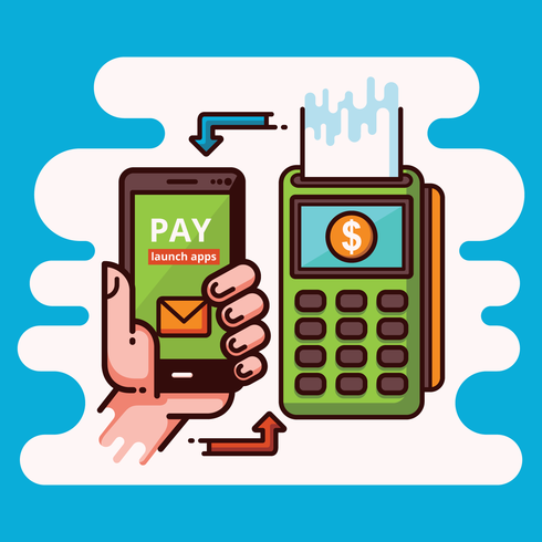 Pay With Phone vector