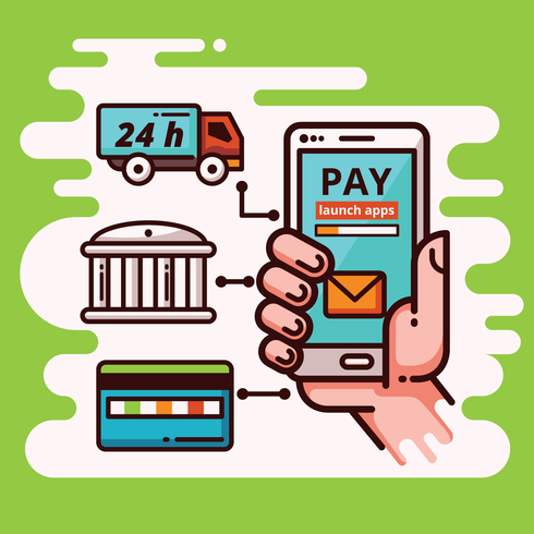 Pay With Phone vector