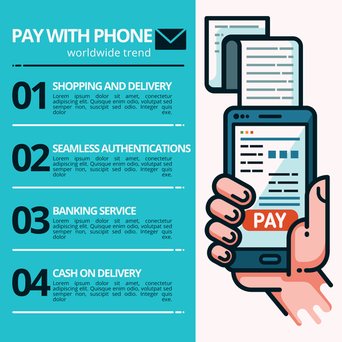 Pay With Phone vector