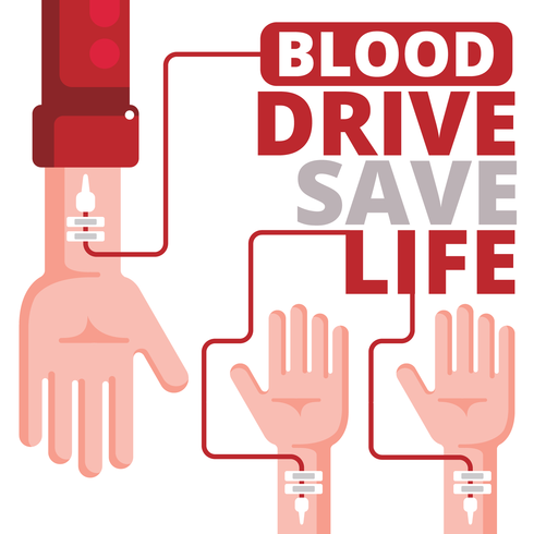 Donación de sangre vector