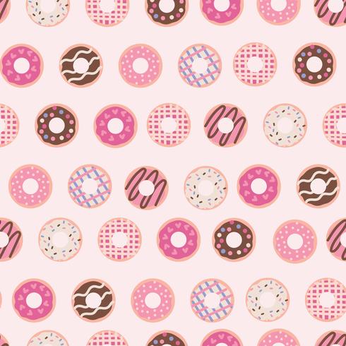 Pinky Donut Pattern vector