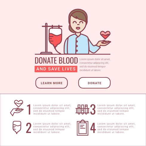 Vector Blood Drive Infographic