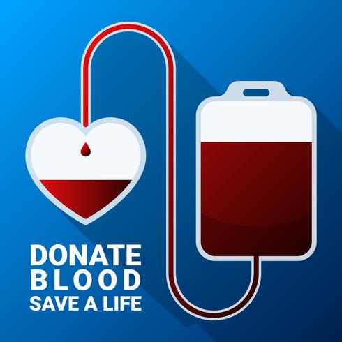 Donate Blood Flat Illustration vector