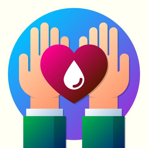 Ilustración de signo y símbolo de donación de sangre vector