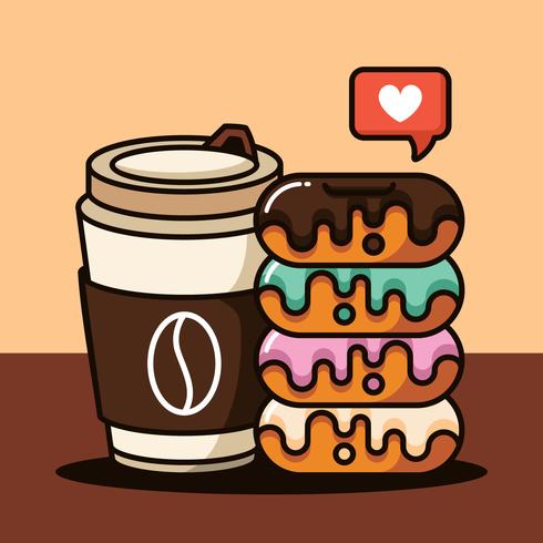 Ilustración de Donuts vector