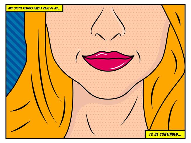 Funky Woman Pop Art vector