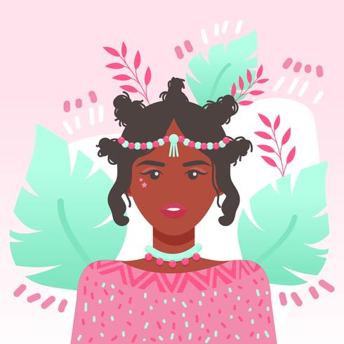 Vector de mujeres de color